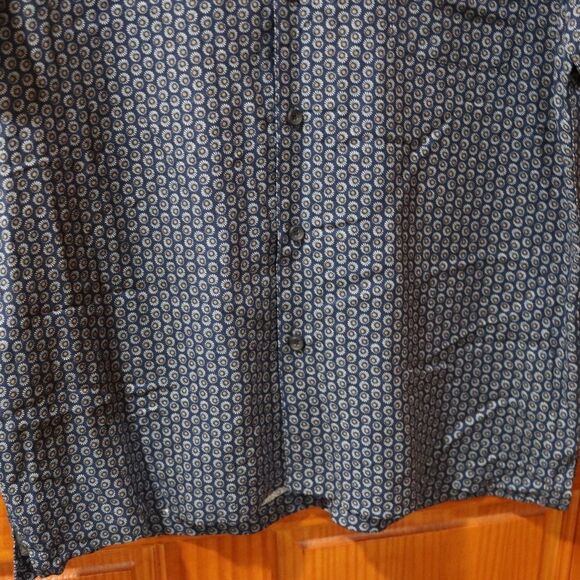 Toscano Men's LG Floral Print Short Sleeve Cotton Camp Shirt Resort Wear - Picture 4 of 8